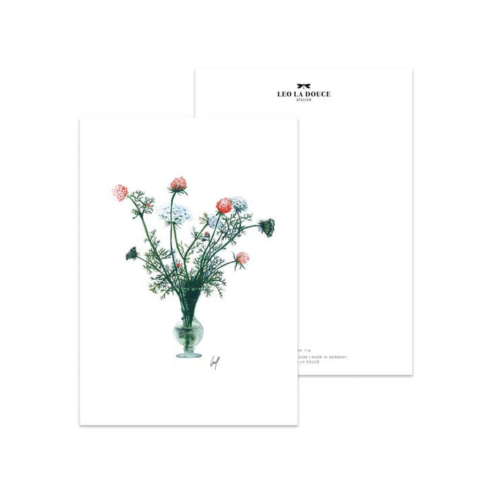 Postkarte empfindliche Blumen | Ein Umschlag