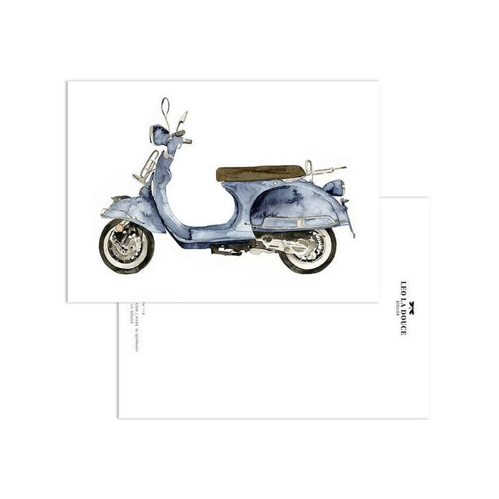 Scooter bleu carcille | Une enveloppe