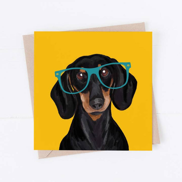 Kartenbrille Hund | Dackel