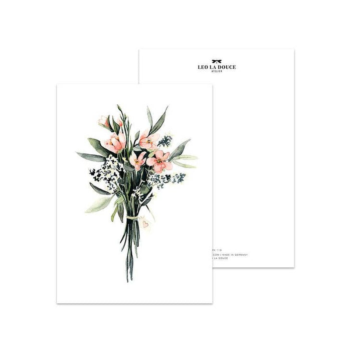 Postkarte Blumenstrauß | Ein Umschlag