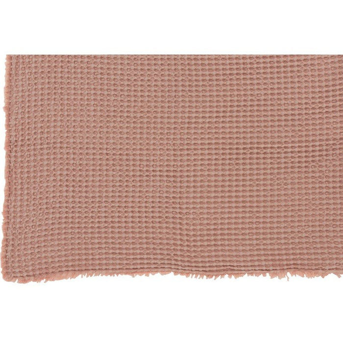 J-Line Plaid Waffelmuster Baumwolllicht rosa