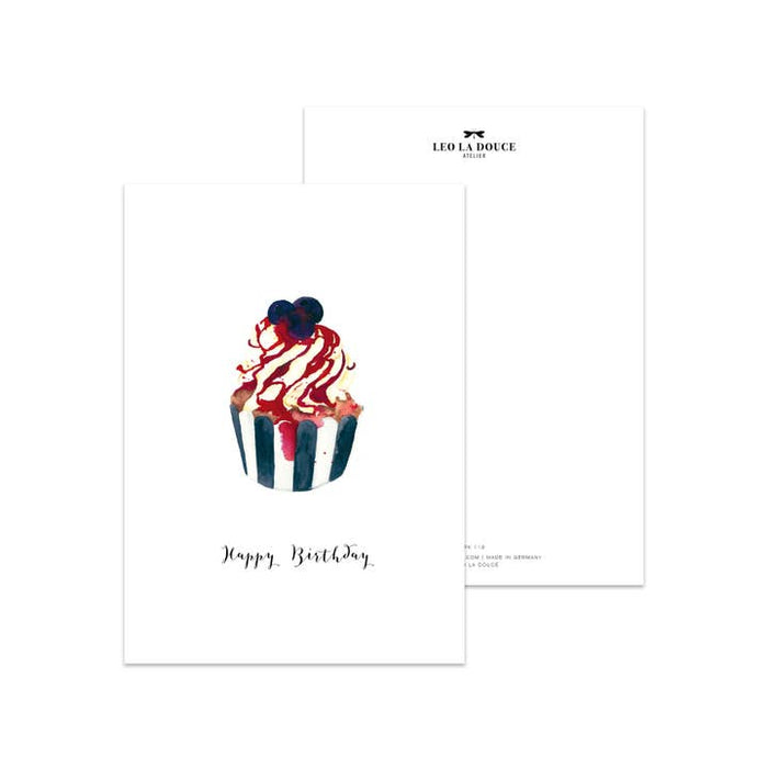 Karte alles Gute zum Geburtstag Cupcake | Umschlag