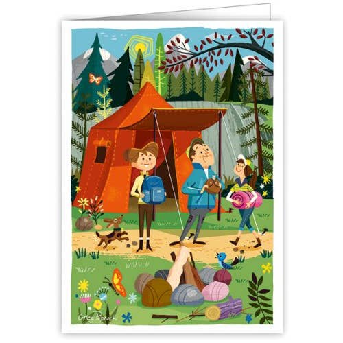 Karten -Familie Camping