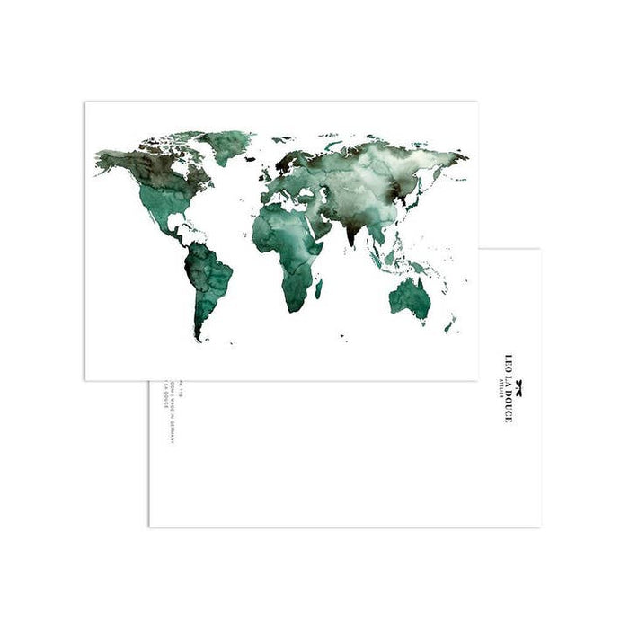 Mappa del mondo mappa verde | Busta
