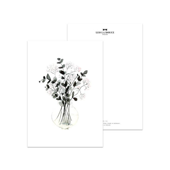 Eucalyptus pâle carte postale | Une enveloppe